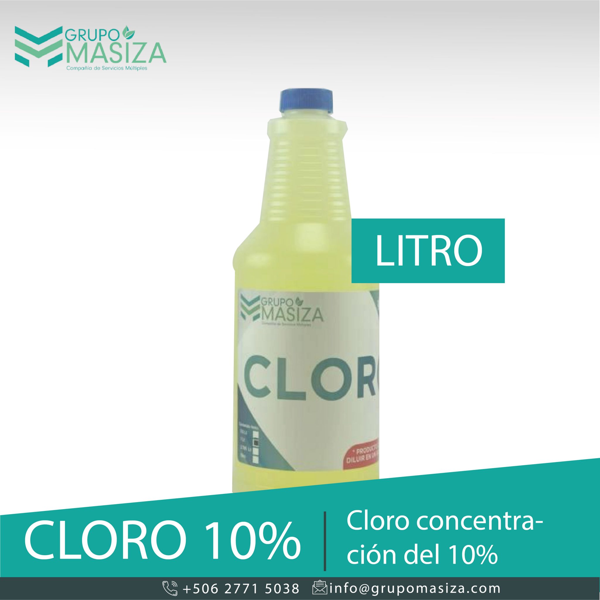 CLORO LÍQUIDO 10 CONCENTRACIÓN Grupo Masiza