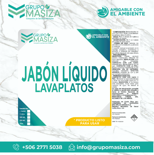 FABRICANTE MASIZA PRODUCTO LAVAPLATOS LIQUIDO_Mesa de trabajo 1